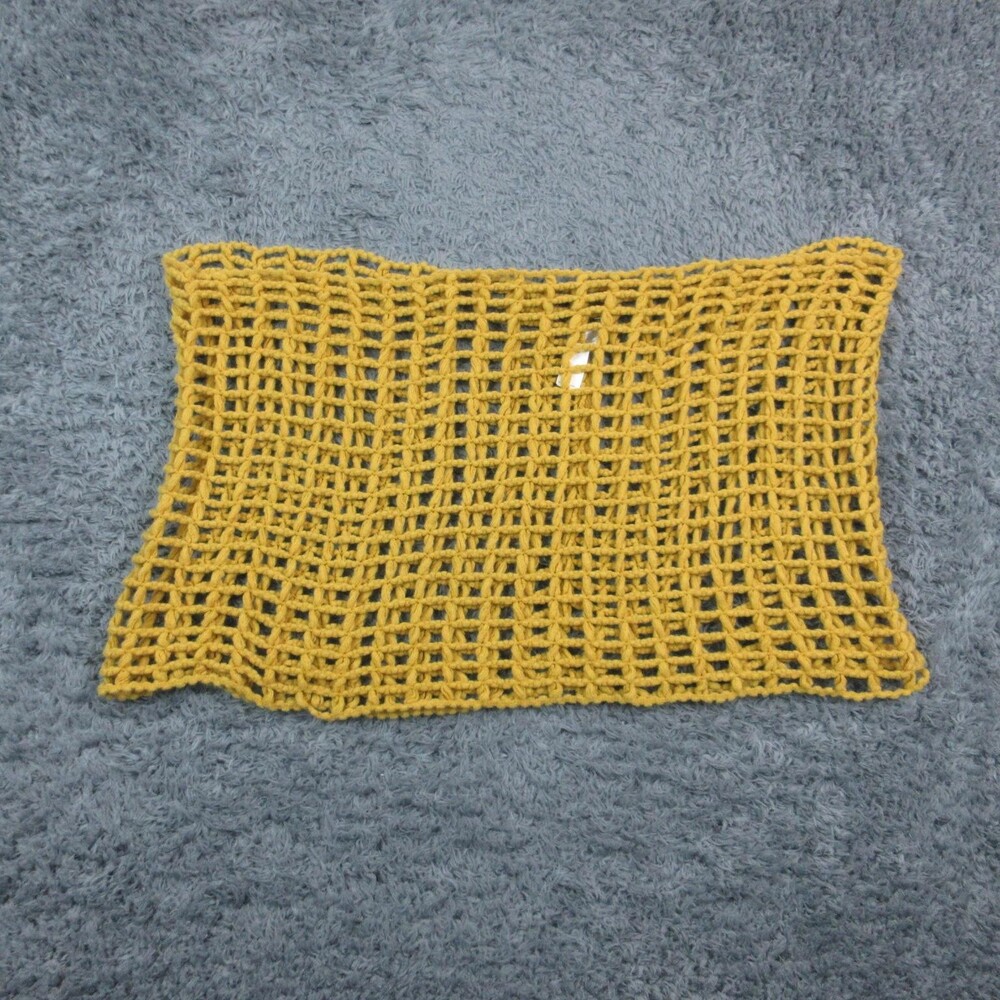 Girly Scarf Womens One Size Yellow Crochet Cowl Neck Warmer Acrylic NWT